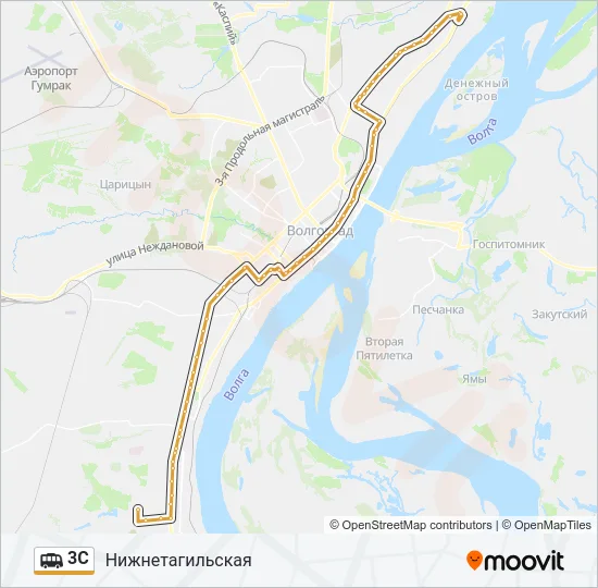 Маршрутка 3С: карта маршрута