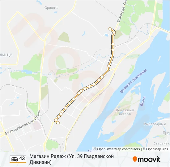 43 Shuttle Line Map