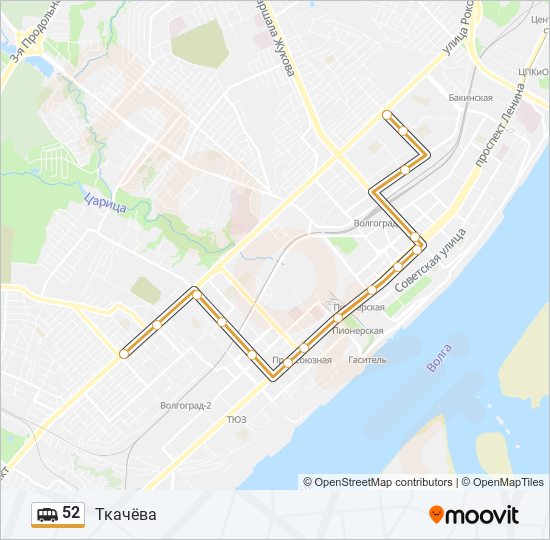 52 shuttle Line Map