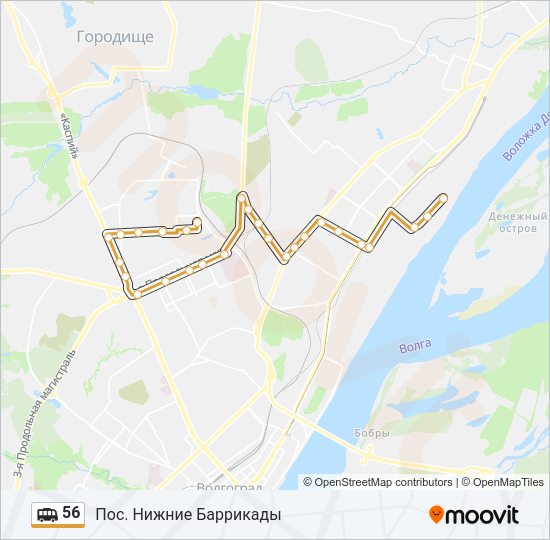 Маршрутка 56: карта маршрута