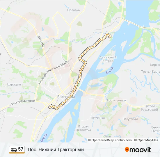 Маршрутка 57: карта маршрута