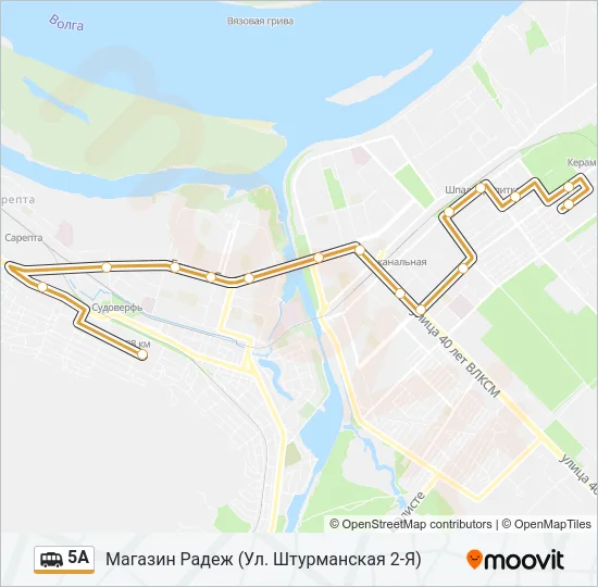 Маршрутка 5А: карта маршрута