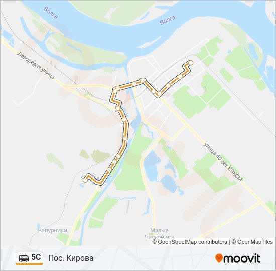 5С shuttle Line Map