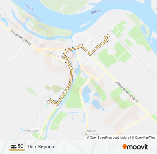 5С Shuttle Line Map