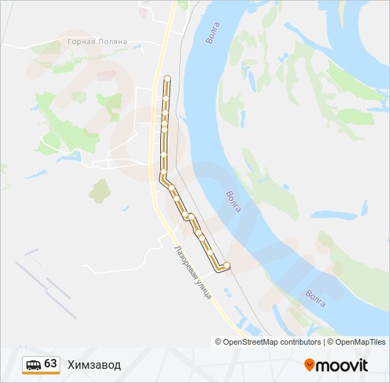 Маршрутка 63: карта маршрута