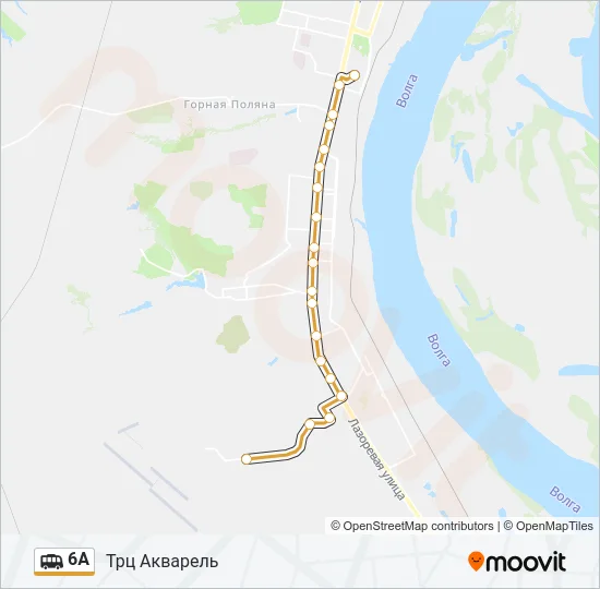 6А Shuttle Line Map