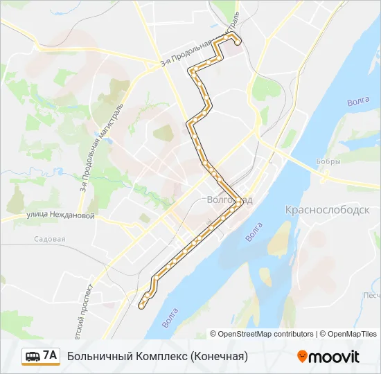 Маршрутка 7А: карта маршрута