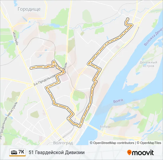 Маршрутка 7К: карта маршрута