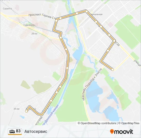 83 Shuttle Line Map