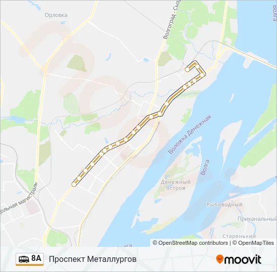 8А Shuttle Line Map