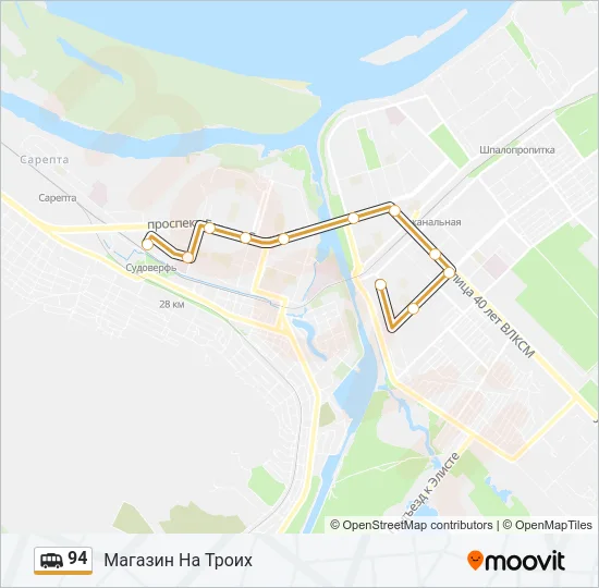 94 Shuttle Line Map