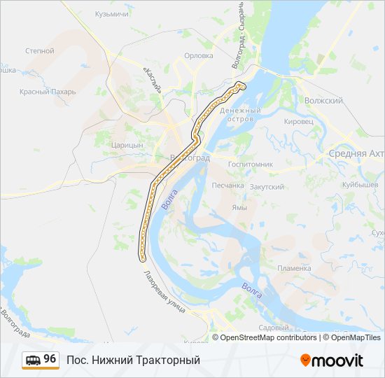 96 shuttle Line Map