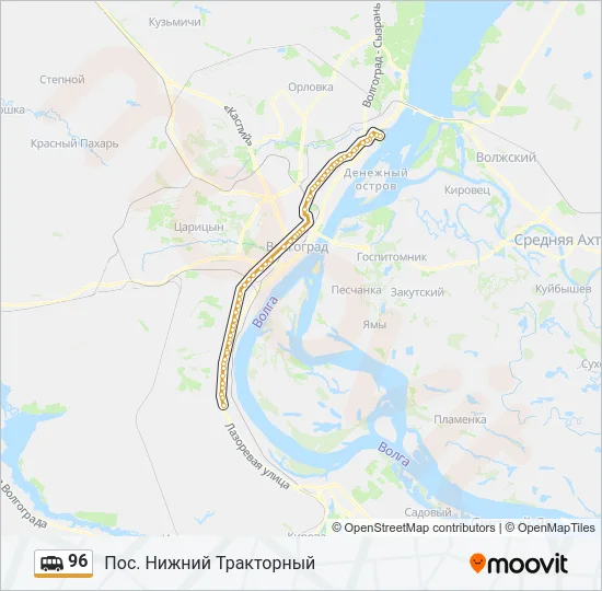 Маршрутка 96: карта маршрута