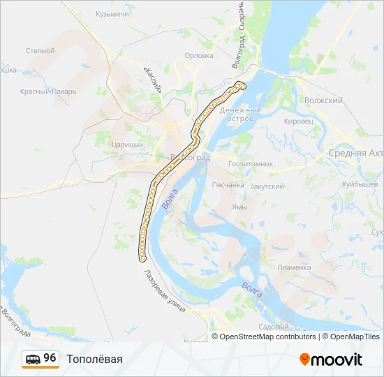 96 Shuttle Line Map