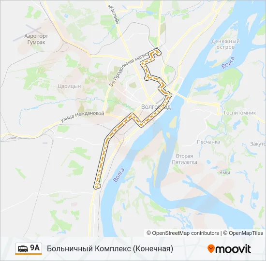 Маршрутка 9А: карта маршрута