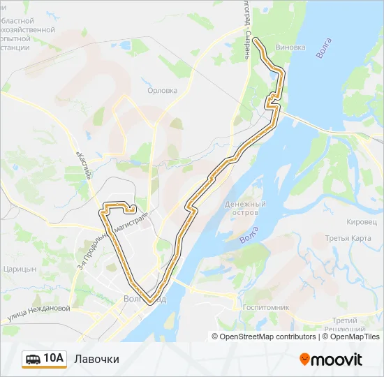 10А Shuttle Line Map