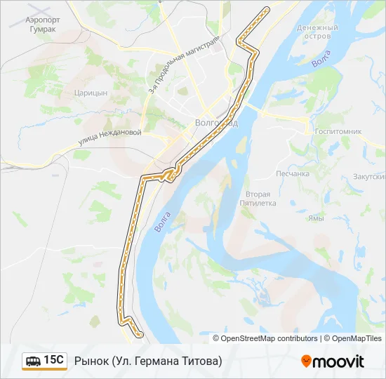 Маршрутка 15С: карта маршрута