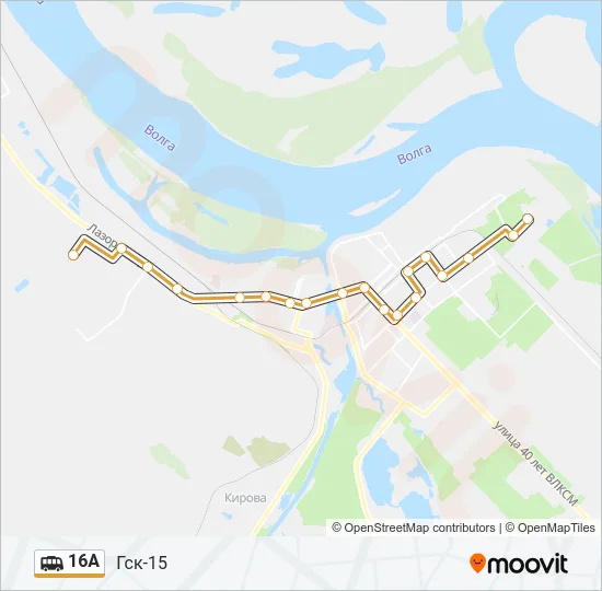 16А Shuttle Line Map