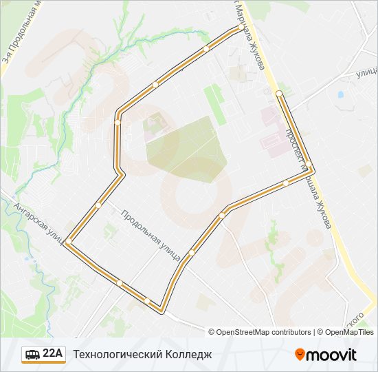 Маршрутка 22А: карта маршрута