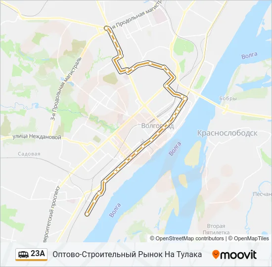 23А Shuttle Line Map