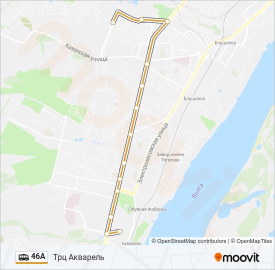 46А shuttle Line Map