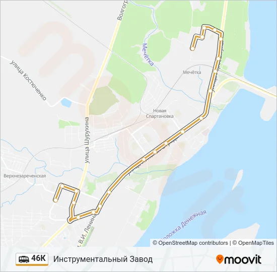 Маршрутка 46К: карта маршрута
