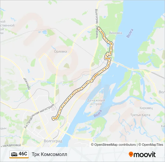 46С Shuttle Line Map