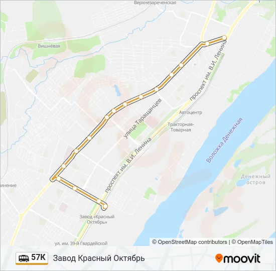 57К Shuttle Line Map