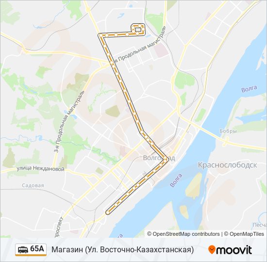 65А shuttle Line Map