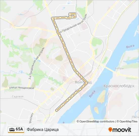 65А Shuttle Line Map