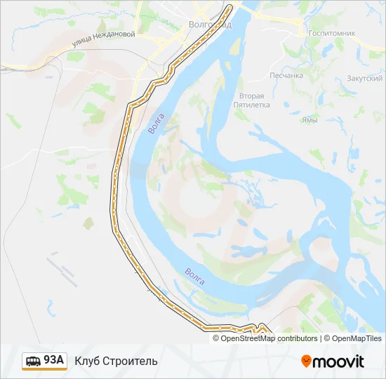 93А Shuttle Line Map
