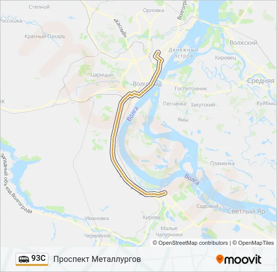 93С Shuttle Line Map