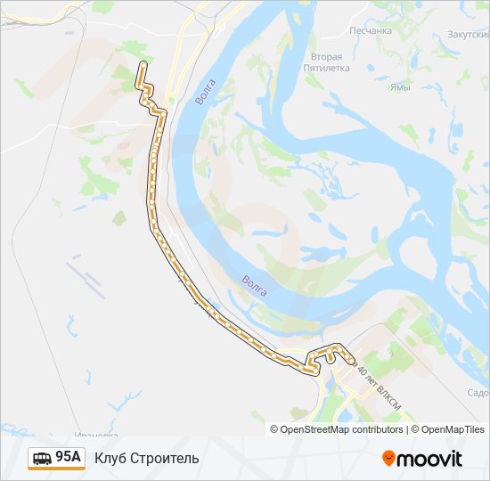 95А shuttle Line Map