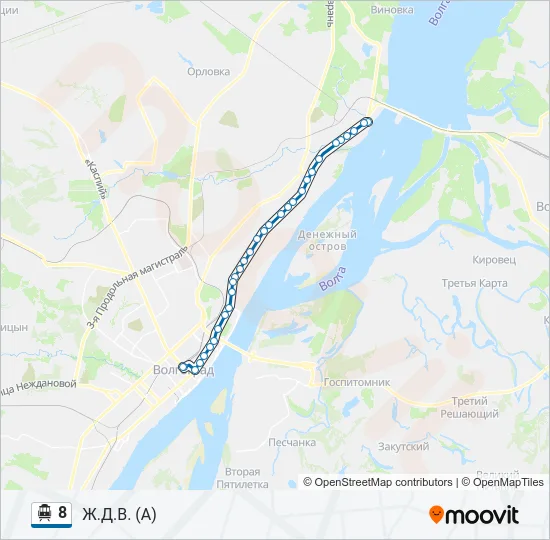 8 Trolleybus Line Map
