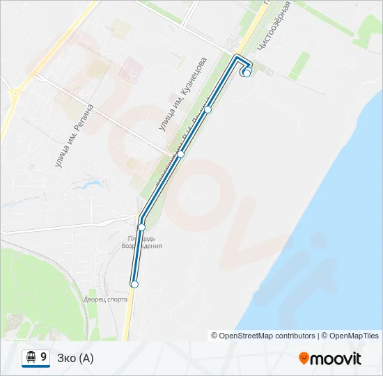 9 Trolleybus Line Map