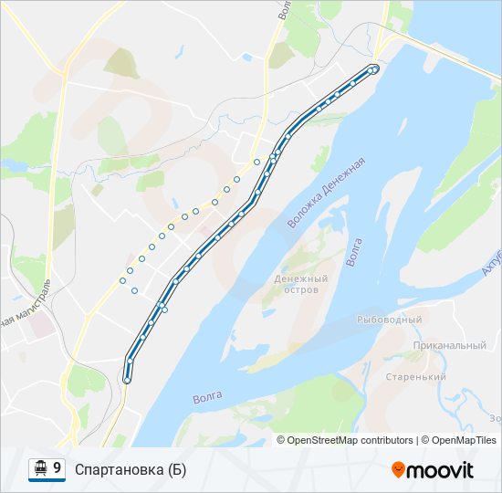 9 Trolleybus Line Map