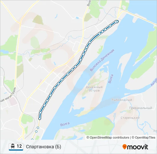 12 Trolleybus Line Map