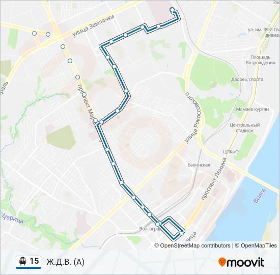 15 Trolleybus Line Map