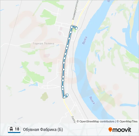 18 Trolleybus Line Map