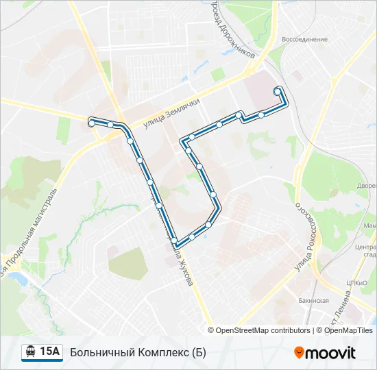 Троллейбус 15А: карта маршрута