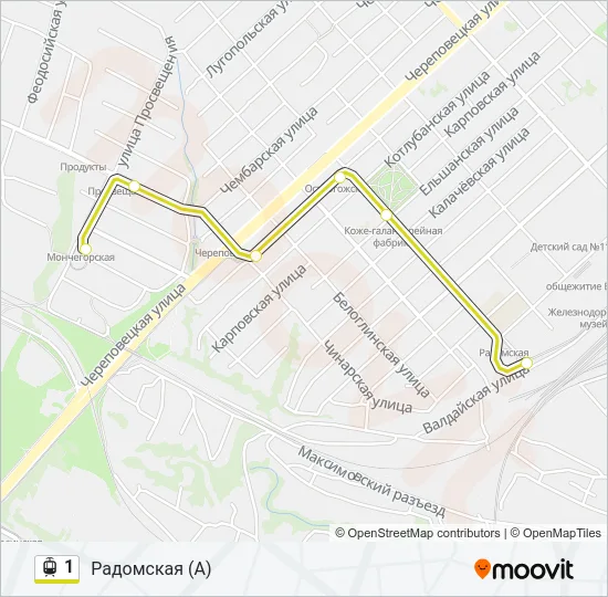 1 Light Rail Line Map