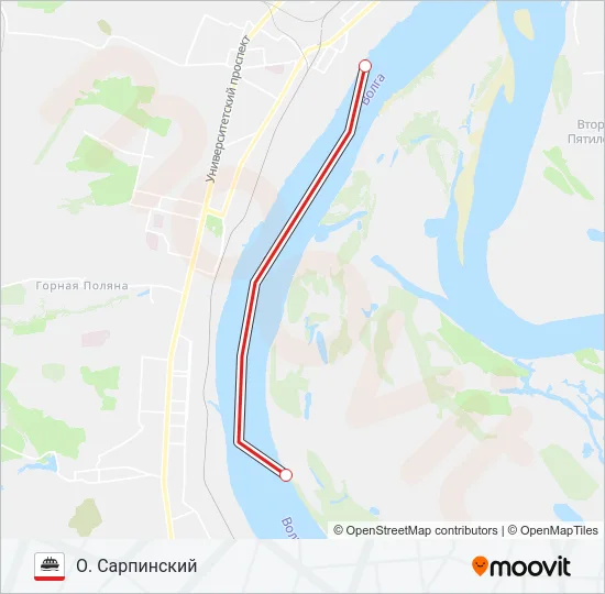 ТУЛАКА – О. САРПИНСКИЙ Ferry Line Map