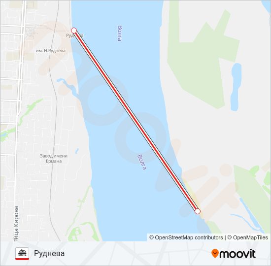 РУДНЕВА - О. САРПИНСКИЙ Ferry Line Map