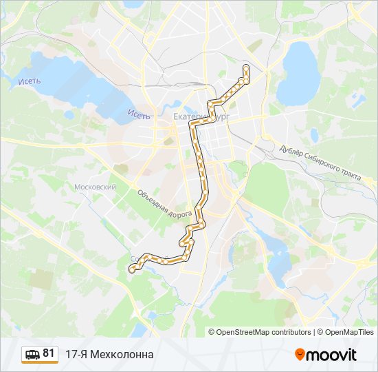 81 shuttle Line Map