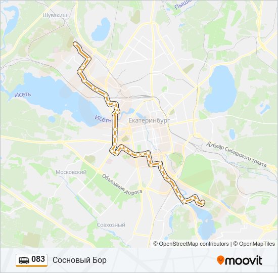 Карта автобуса 83. Автобус 083 маршрут Екатеринбург. Схема маршрута 083. Маршрут 83 автобуса Хабаровск.