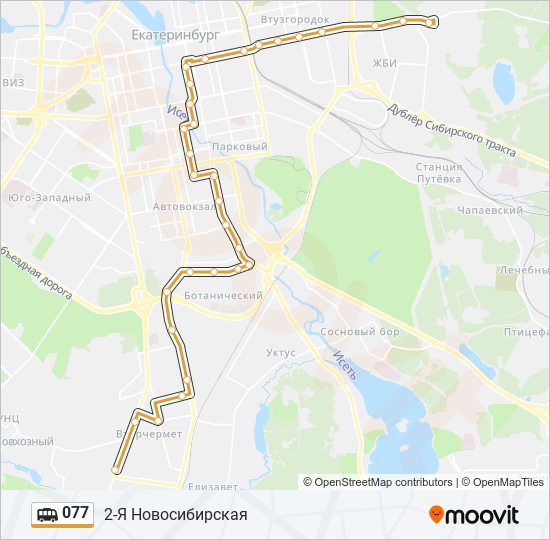 077 shuttle Line Map