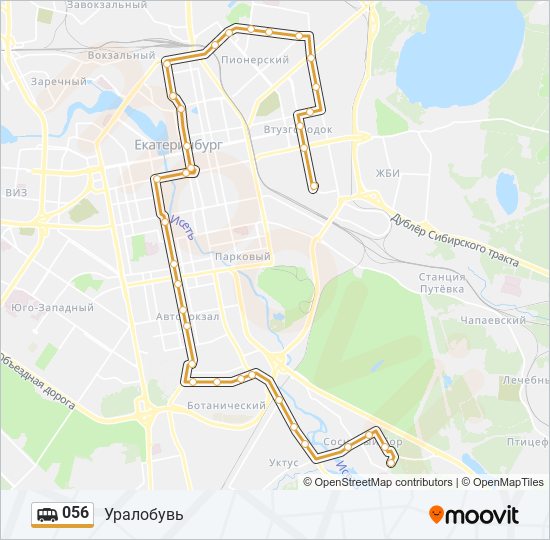 056 shuttle Line Map