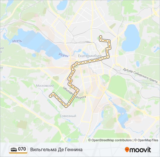 070 shuttle Line Map