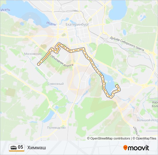 Маршрутка 05: карта маршрута
