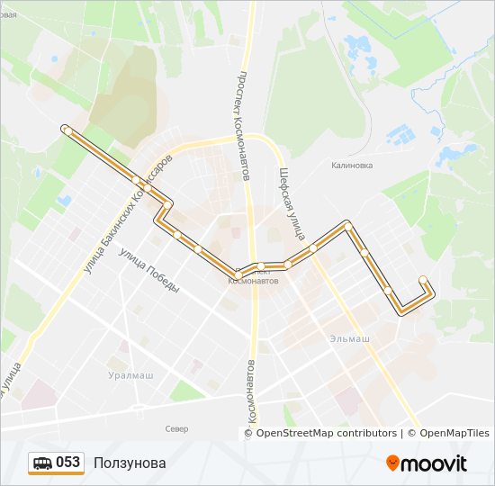 Автобус 53 на карте. Маршрут 53. Автобус 053 маршрут Екатеринбург. Маршрут 53 автобуса на карте со всеми остановками.